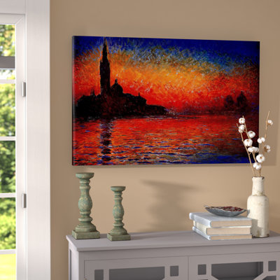 "Miko" Sunset "par Claude Monet, reproduction d'art sur toile