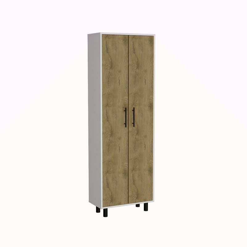 Armoire à rangement multiple H 71 po, cinq tablettes internes, deux portes
