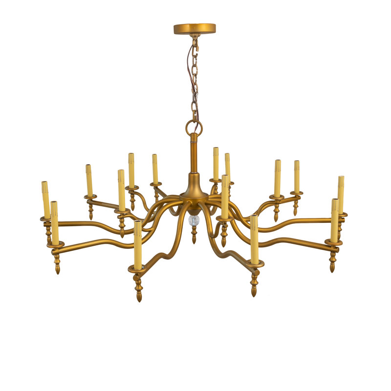 Lustre classique à 15 lumières de style bougie Jeries