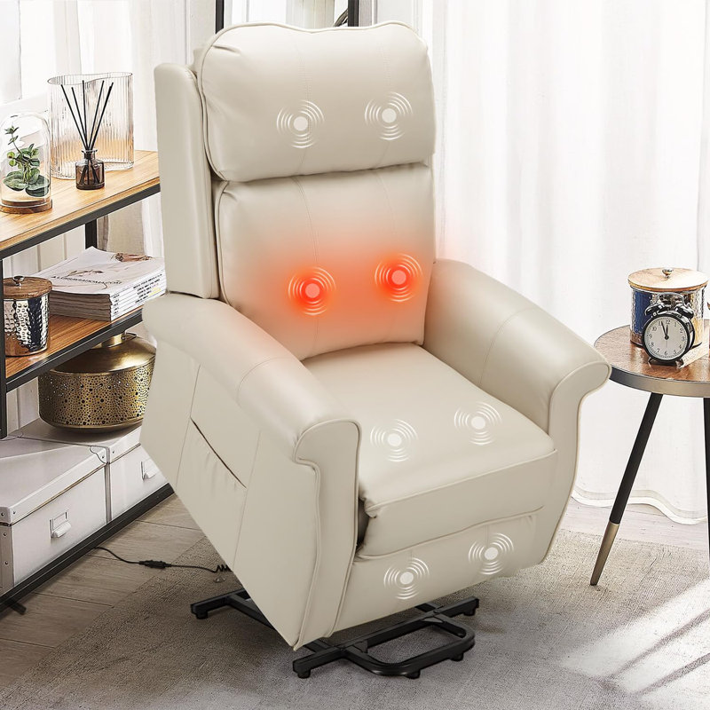 Chaise en similicuir, Blanc