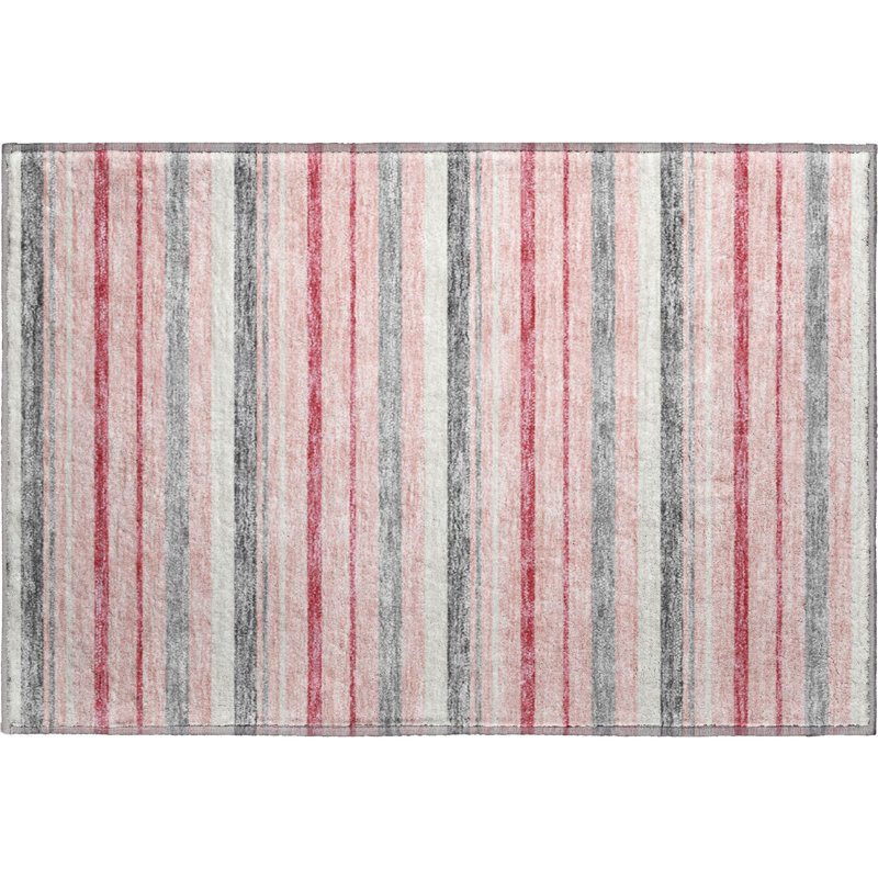 Premium Machine Washable Prisco Pink Rug, Rectangle 1'8" x 2'6"