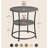 Side Table, Round End Table With 2 Storage Shelves For Living Room, Bedroom, Nightstand With Steel Frame For Small Spaces, Accent Coffee Table-1325339219
