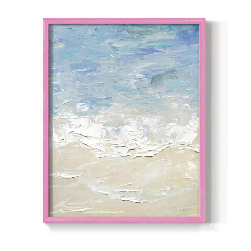 «Ocean's Calling», reproduction encadrée - bois massif, H 30 po x l 24 po, Rose