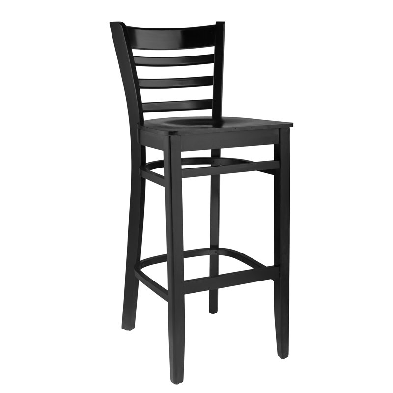Addilynn Solid Wood Counter Stool, Black