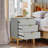 25.8" Tall Nightstand With 3 Drawers,Modern Beside Table With Metal Handles And Metal Legs,Honeycomb Hexagon Pattern Decorate Side Table For Bedroom-600661873