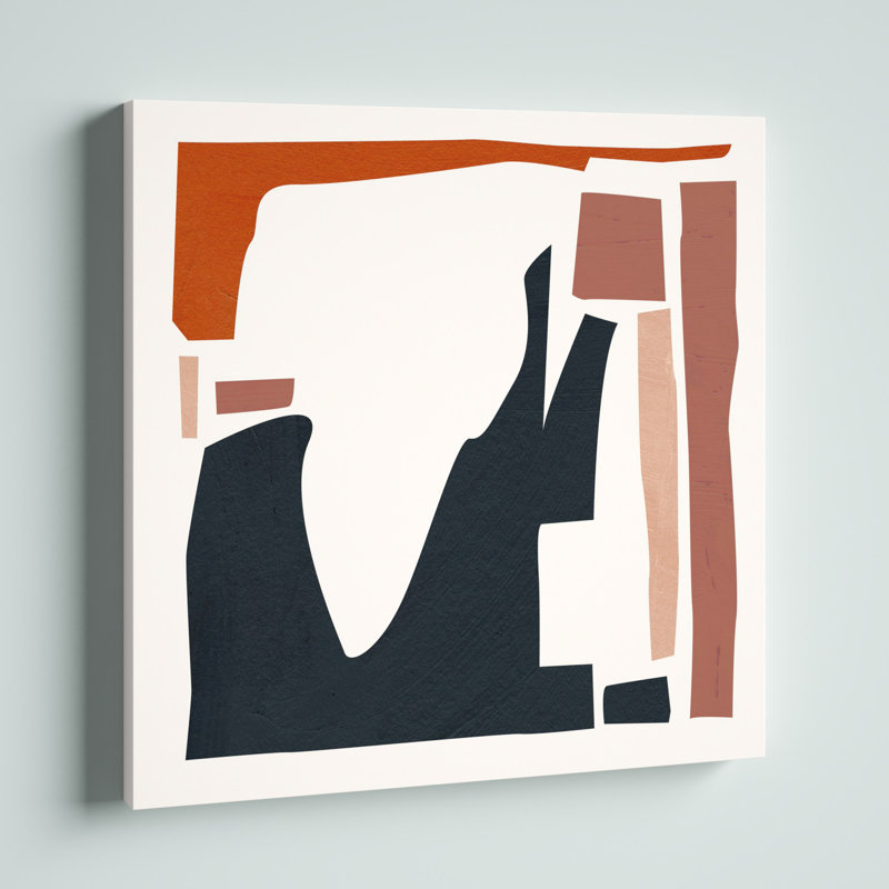 «Mid Century Shapes I» par Melissa Wang, reproduction sur toile tendue, H 20 po x l 20 po