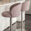 Chaise à dossier solide rose argenté (paquet de 2)