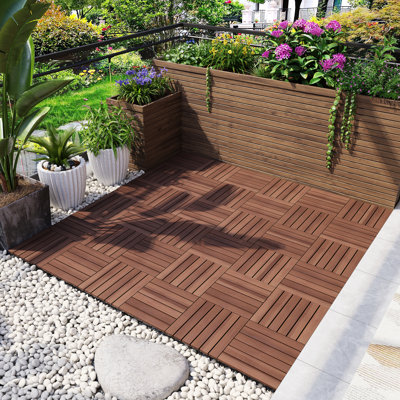 Carreau de terrasse en bois Zariah