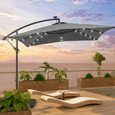 Parasol suspendu en porte-à-faux 98,4 po Nadelynn