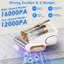 Aspirateur pour matelas sans fil 16 000 Pa 18 000 tr / min avec lumière UV-C et deux bacs à poussière