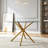 Round clear glass dining table-70560995