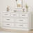 Farmhouse 7 Drawer Dresser, 55" Wide 7 Chest of Drawers Storage with Sturdy Foundation,  TV Stand for Bedroom Living Room Nursery-628571609