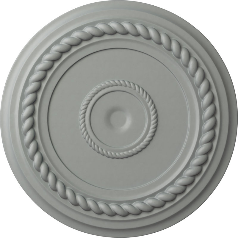Endurathane Alexandria Rope Ceiling Medallion, 19 5/8"OD x 1 1/2"P (Fits Canopies up to 4 5/8"), Factory Primed, Primed