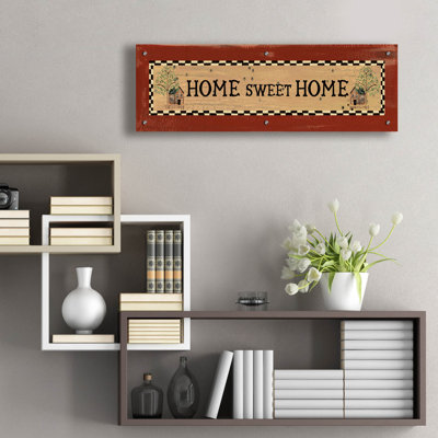  'Home Sweet Home' by Erin Clark Acrylic Glass Wall Art, 36" x 12"