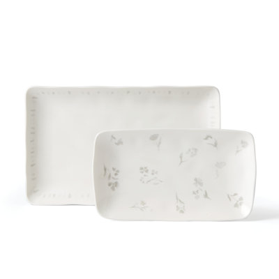 Oyster Bay 2Pc Nesting Serving Platters