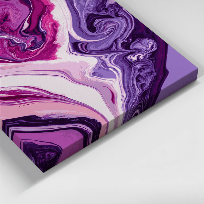 Abstrait art fluide sur toile mauve 70, H 20 po x l 16 po
