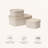 Fluted Cardboard Storage Baskets With Leather-Like Lids, Sturdy Stackable Paper Boxes Decorative Tray,Set Of 3 Ivory
