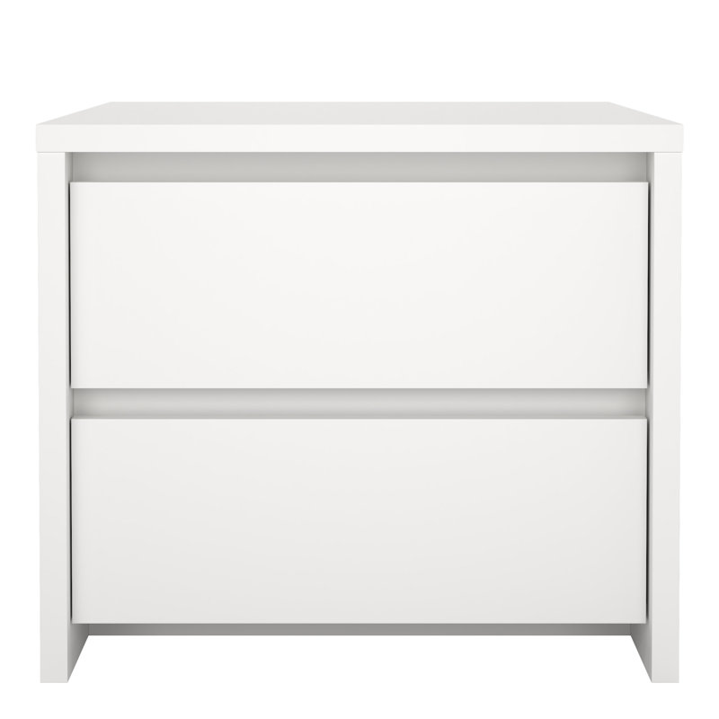 Borislava 51.6cm W Manufactured Wood Bedside Table, White