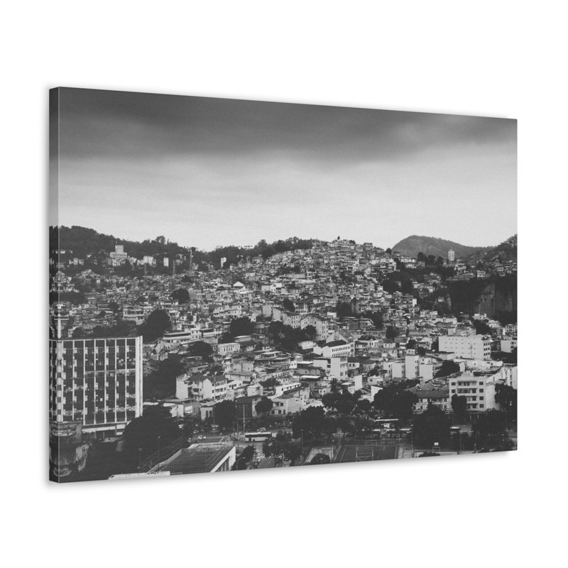 Rio de Janeiro, toile de fond en noir et blanc, H 12 po x l 18 po