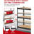 Heavy Duty Garage Shelving Units, 3 Tier Adjustable Storage Shelves Metal Utility Storage Rack-292929613
