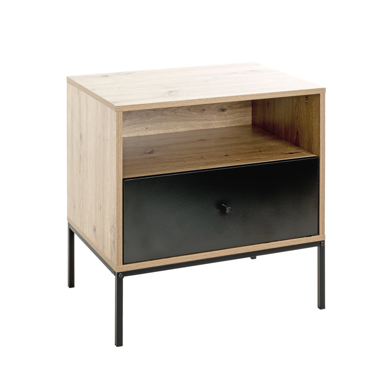 Eburnean Side Table with Storage