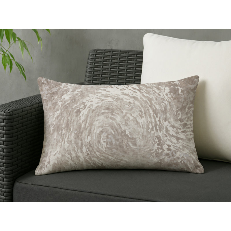Coussin décoratif intérieur et extérieur Modern, Gris abstrait 265, Rectangle H 18 po x l 25 po