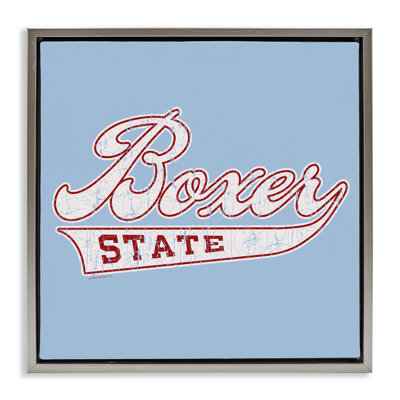 Boxer State Varsity Style Floater Canvas Wall Art by Spirit Animals/Life Is High