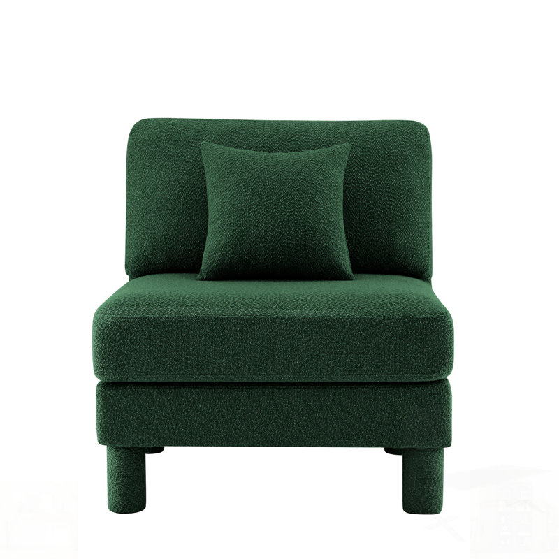 Canapé sans accoudoirs avec coussin moelleux, revêtement en polyester pour le confort et le style, parfait pour les salons et les salons modernes.