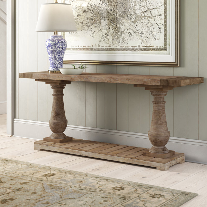 McKew 71'' Unfinished Solid Wood Console Table