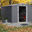 8 X 12 Ft Metal Outdoor Storage Building - & Store Patio Furniture, Bikes Sliding Doors Backyard Grey Shed Steel Material With Resistance Sloped Roof To Water Accumulation Backyard, Lawn-121633469