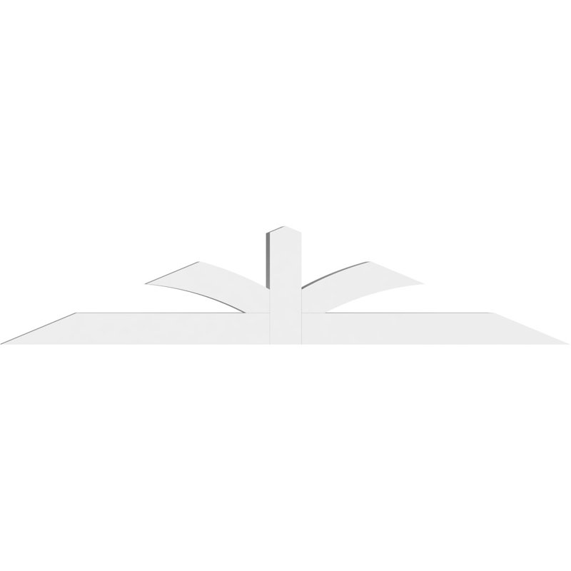 Support pour pignon en PVC de qualité architecturale Richland, H 15 po x l 72 po (pas 5/12), P 4 po x F 4 po