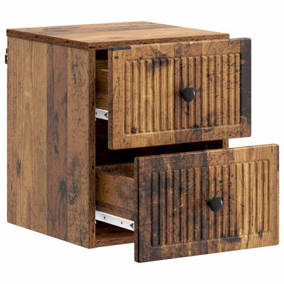 33cm W Manufactured Wood Bedside Table