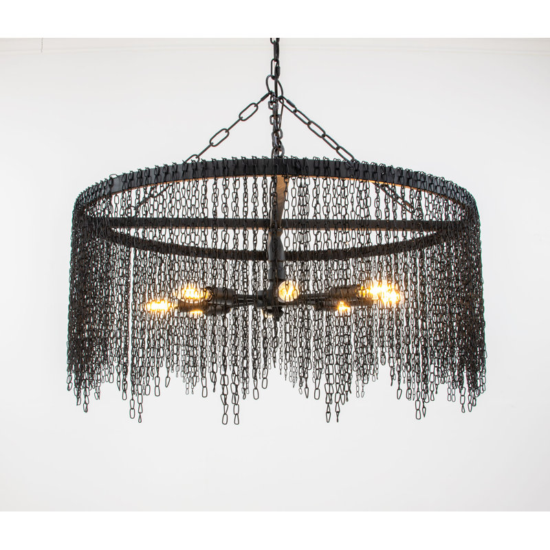 Cellini 8 - Light Chandelier, Black
