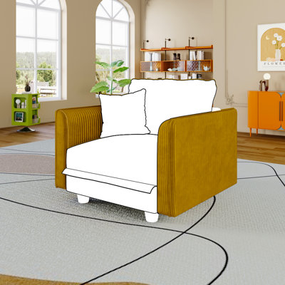 Corduroy Fabric Armrest