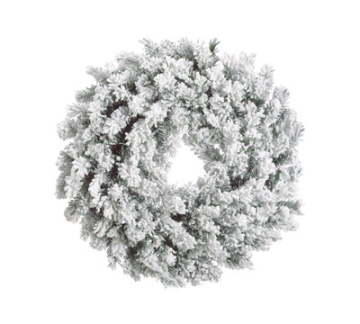 Couronne de pin floquée de fausse neige Blackmore de 61 cm