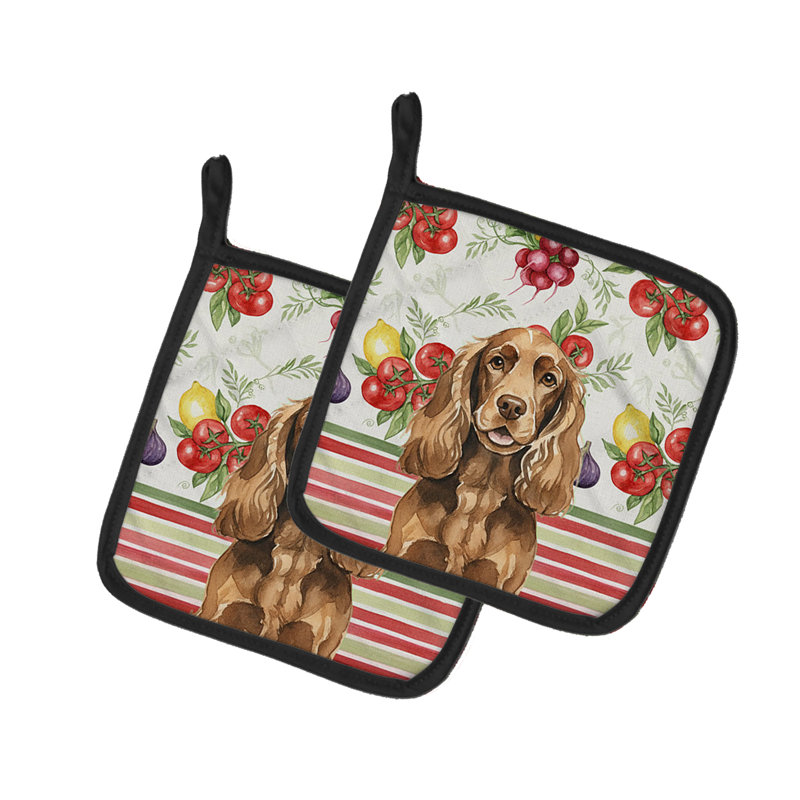 Paire de porte-casseroles en forme de Foie anglais Cocker Spaniel