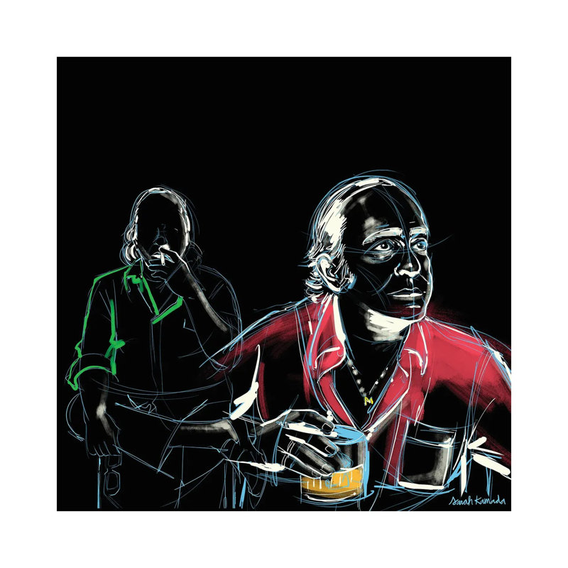 Man Drink by Sarah Kamada - Gallery-Wrapped Canvas Giclée on Canvas, 45.72 cm H x 45.72 cm W, No Frame