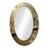 Cute Bird Sparrow On A Fallen Branch - Eclectic Oval Wall Mirror-1145951939