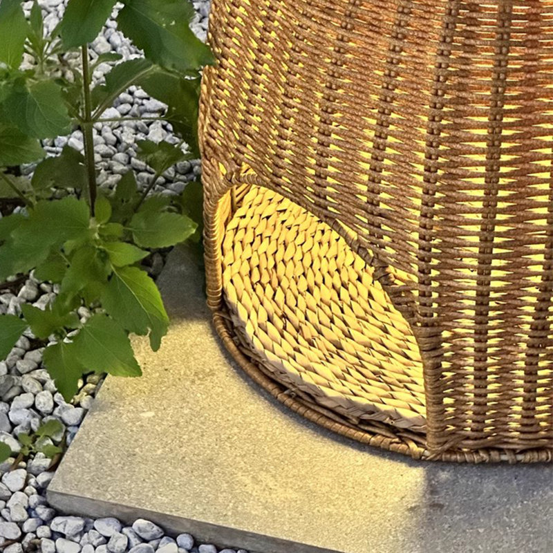 Solar Powered Integrated Led Floor Lamp End Table With Storage
