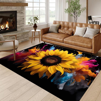 Floral Machine Tufted 110cm X 60cm Area Rug