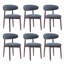 Upholstered Solid Wood Dining Chair, Curved Ergonomic Backrest, Modern Side Chair for Dining Room-1206600234