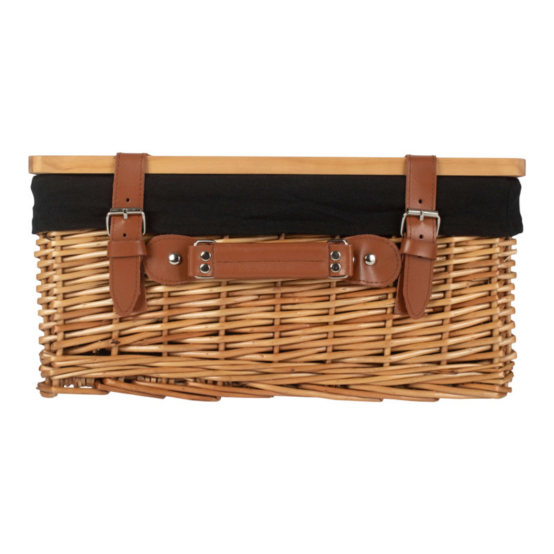 Fleur De Lis Living Wicker Decorative Basket, 15cm H x 36cm W x 25cm D