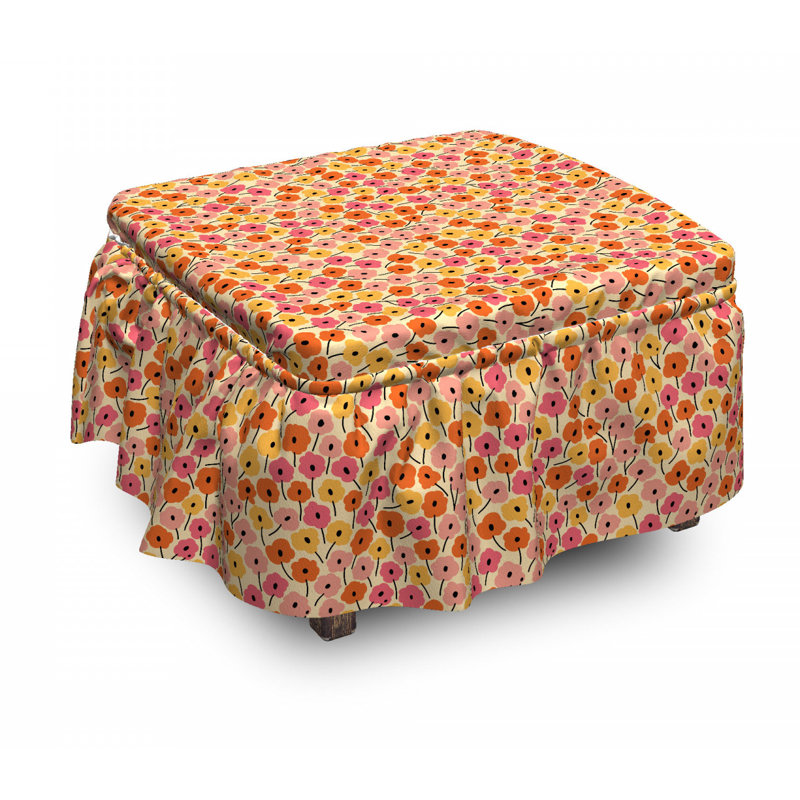 Housse pour repose-pieds floral nature botanique