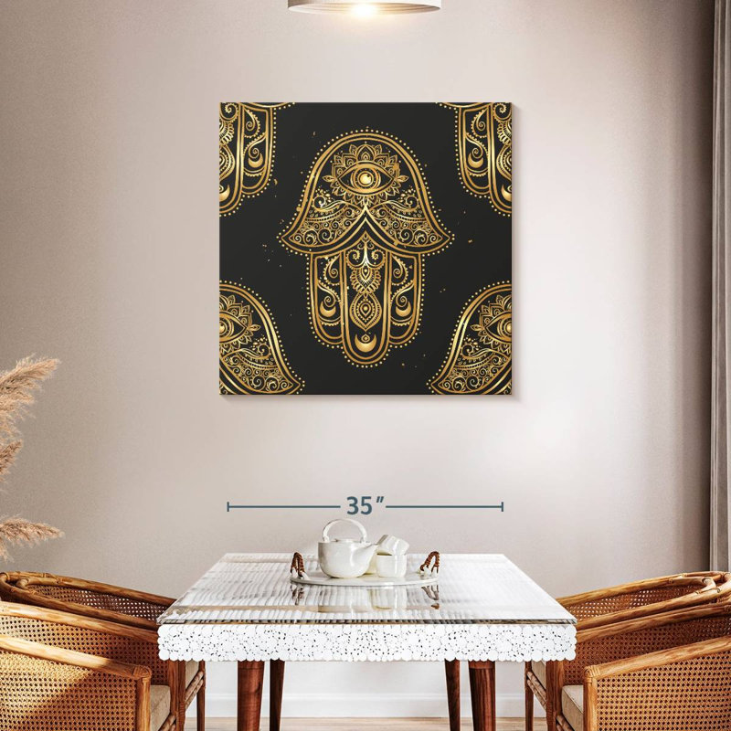 Hamsa ornementale Kerrick, H 36 po x l 36 po