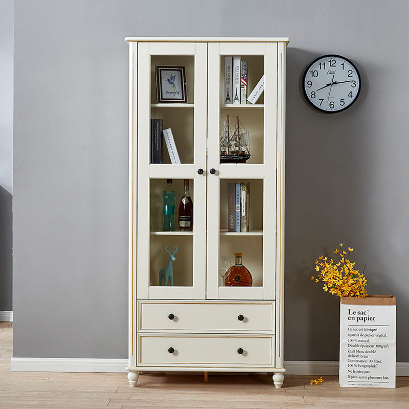Simple Cream Style Display Cabinet