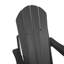 Chaise Adirondack pliante en PEHD avec porte-gobelet double - Chaise Adirondack en composite avec texture bois - Gris-1418715145