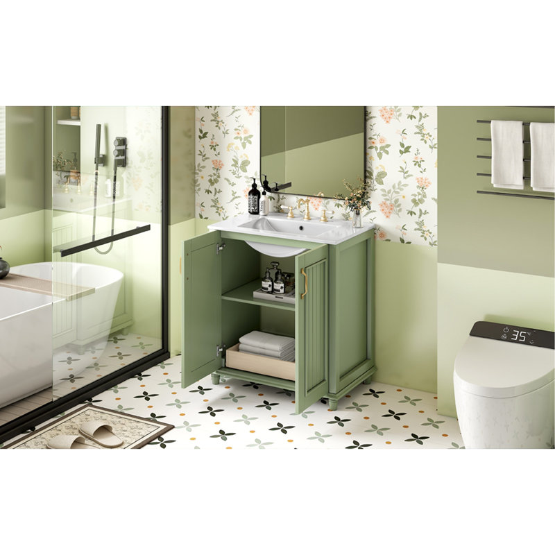 Meuble-lavabo polyvalent avec rangement supérieur et caractéristiques exquises