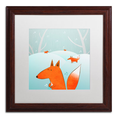 "winter foxes" par carla martell, art encadré