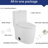 White Ceramic Toilet, 1.1/1.6 , Elongated, Comfortable Height, Soft Close Seat, & , T036wt Elongated White, Comfortable,