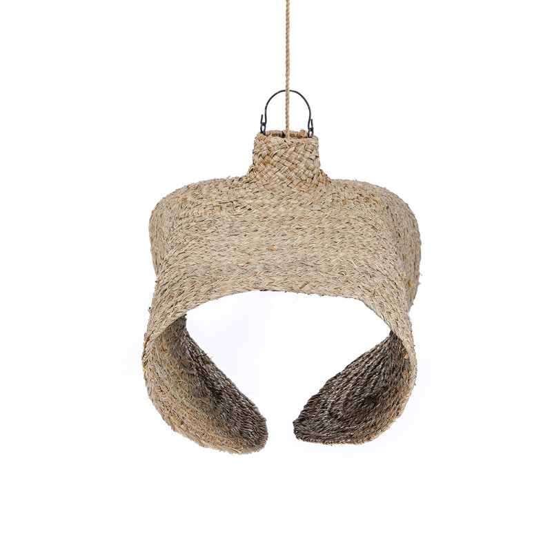 10cm H Water Hyacinth Novelty Lamp Shade ( Uno ) in Natural